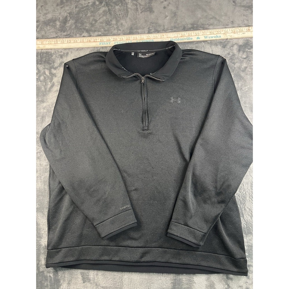 Under Armour Men 3XL Storm Golf SweaterFleece 1/2 Zip Pullover Black 1359971